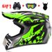 Electric helmet Men's full cover racing motorcycle helmet Mountain downhill helmet glove goggles_desvips.com