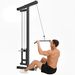 Appareil De Musculation Mural, Station De Traction, Poulie Haute Et Basse, 2 Poulies, En Acier, 75 X 16 X 192 Cm, Noir_desvips.com