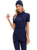 Muslim Swimwear Short Sleeve Ladies Conservative Swimsuit Women Beach Swimsuit Burkini_desvips.com