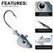 Anti-Hooking Soft Bait Weighted Lead Head Hook 21.5g 32.5g Lure Fishing Gear Accessories_desvips.com
