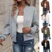 Women's Clothing new solid color zipper jacket baseball collar casual jacket_desvips.com