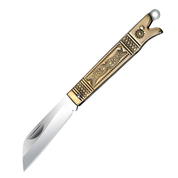 Mini Brass Handle Keychain Exquisite Tool Outdoor Portable Fruit Household Small Folding Knife_desvips.com