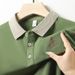 High Quality Brand Summer New Short Sleeved T-shirt Men's High-end Casual Embroidery Lapel Top Polo Shirt_desvips.com