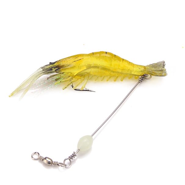 Hot Lure Bait With Hook Shrimp Luminous Simulation Shrimp Bait Soft Shrimp Upturned Mouth Black Fish Bait Bait Fishing Products_desvips.com