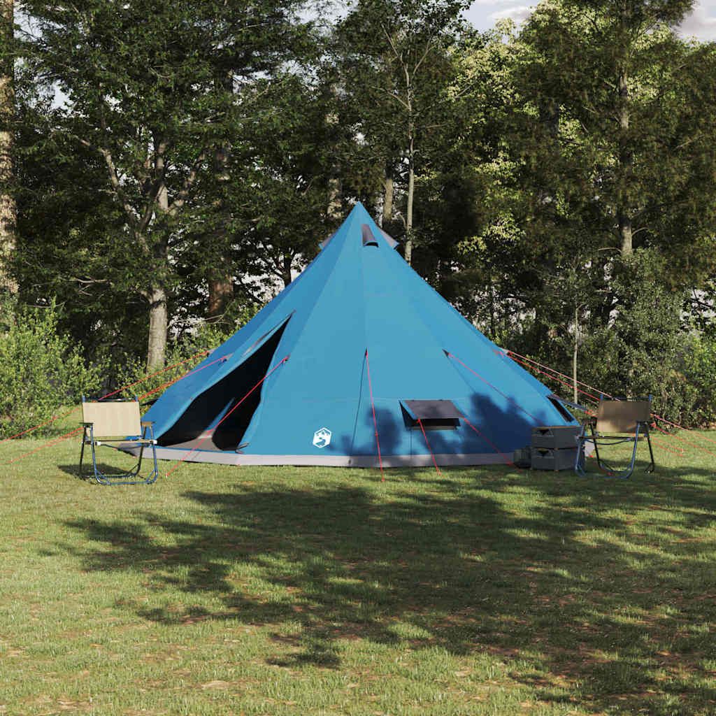 Family Teepee Tent - Spacious Blue/Gray/Green Polyester Camping Retreat With Modern Design - 560 X 560 X 300 Cm_desvips.com