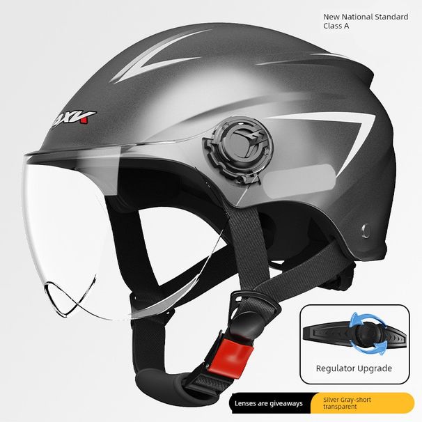 Ultra-Light Riding Half Bicycle Lighing Helmet Men And Women Four Seasons Universal Anti-Fog Motorcycle Racing Big Tail_desvips.com