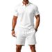 High-Quality Loose New Versatile Fashion Trend Short Sleeve Shirt And Shorts Set Casual Summer Outfit_desvips.com