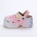 Women's 9cm High Heel Clogs - Snake Print Design (Ultra Soft Memory Foam Breathable Hole Pattern Platform Sandals Fashionable & Comfortable)_desvips.com