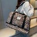 Leopard Print Carry On Travel Bag, Large Capacity Gym With Independent Shoe Compartment, Weekend Overnight Duffel Bag_desvips.com