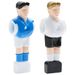 Table Football Players - White And Blue - Suitable For 15.9 Mm Foosball Rods - 11 Players In Black/White & Blue/White Clothing_desvips.com