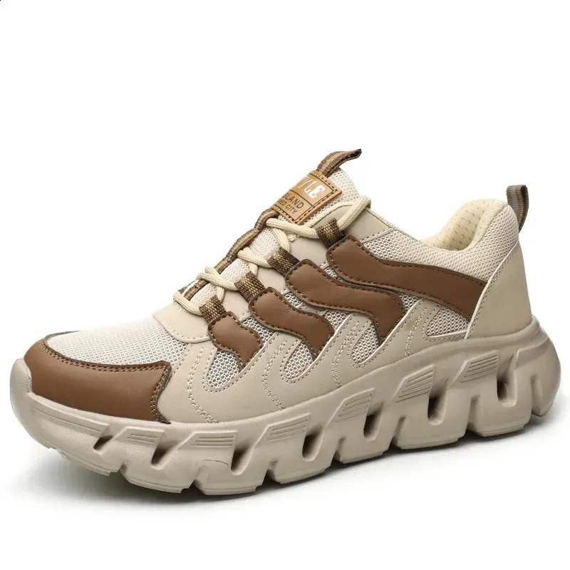 Womens Safety Shock Resistant Perforated Work Anti Slip Steel Toe Platform Sports Protective Shoes 240918_desvips.com