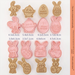 cookie Cartoon Rabbit Chick Easter Egg Baking Home Use 3D Embossed Fondant Press Mold_desvips.com