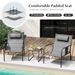 Tangkula 3 Piece Outdoor Bistro Set With Metal Chairs And Coffee Table, Featuring Breathable Seat Fabric And Cozy Headrest, Metal Conversation Set For_desvips.com