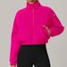 Cross-Border Autumn Winter Fleece-Lined Sports Women Stand Collar Warm Thickened Windproof Fitness Jacket Top Yoga_desvips.com