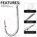 Lure Long Handle Barbed Ise Ni Single Rock Platform Fishing High Carbon Steel Black Pit Crucian Carp Hook Bulk_desvips.com