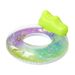Ink Painting Double Swim Ring - Thickened PVC Floating Seat For Couples (Rainbow Glitter Design Non-Slip Surface Includes Air Pump & Repair Kit)_desvips.com