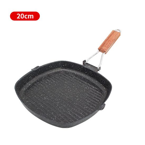 Outdoor camping non-stick cooking pan Cooking pan Home steak and egg pan Portable folding camping cookware_desvips.com