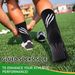 Premium Football Socks With Built-in Shin Guards - Breathable, Anti-Slip & Lightweight For Men & Women (Black/White, Size L)_desvips.com