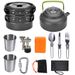 Outdoor Supplies Pot Set Teapot Combination Portable Camping Cooker Barbecue Stove Outdoor Equipment_desvips.com