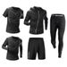 Men’s Clothing Men's Sports Suit Quick Drying Tights High Elastic Running Training Basketball Clothes Spring And Autumn Cycling Clothes_desvips.com