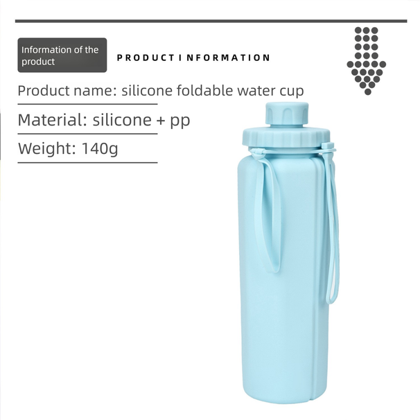 Silicone Foldable Portable Telescoic Outdoor Sorts 600ml Large Caacity Temerature Resistant Caming Cycling Water_desvips.com