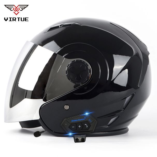 Electric vehicle helmet for men and women summer portable Bluetooth half helmet four seasons warm safety helmet_desvips.com