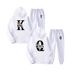 2024 New Men's Sweater KING QUEEN Loose Casual Hooded Printed Couple Set_desvips.com