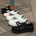 Women's Toe Sneakers Barefoot Casual Wide Last Fashionable Canvas Black Flat Board Breathable Mesh Men's Shoes_desvips.com