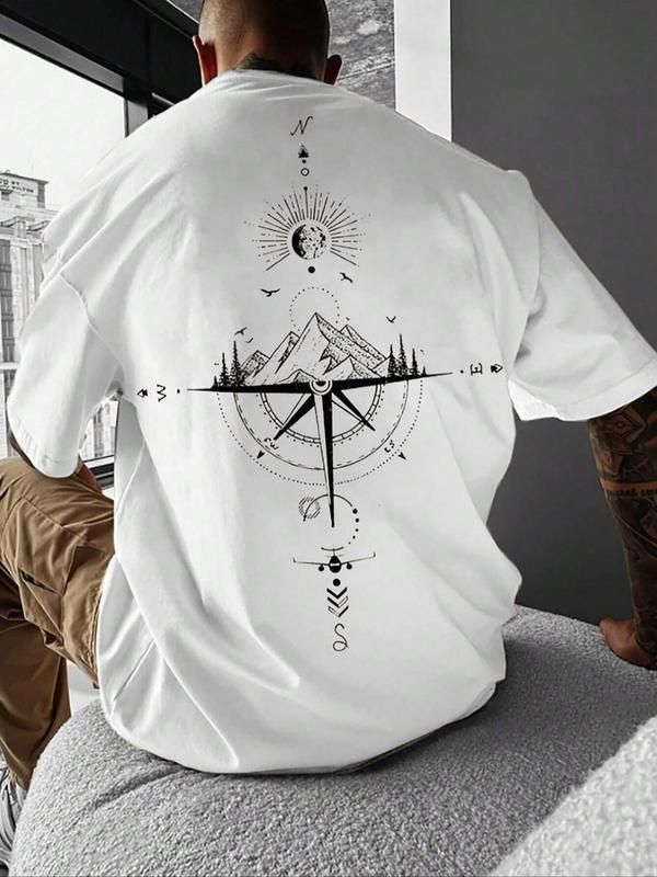 Men's Streetwear 3D Print T-Shirt, Fashion Letter Graphic Summer Top, Casual Breathable Tee_desvips.com