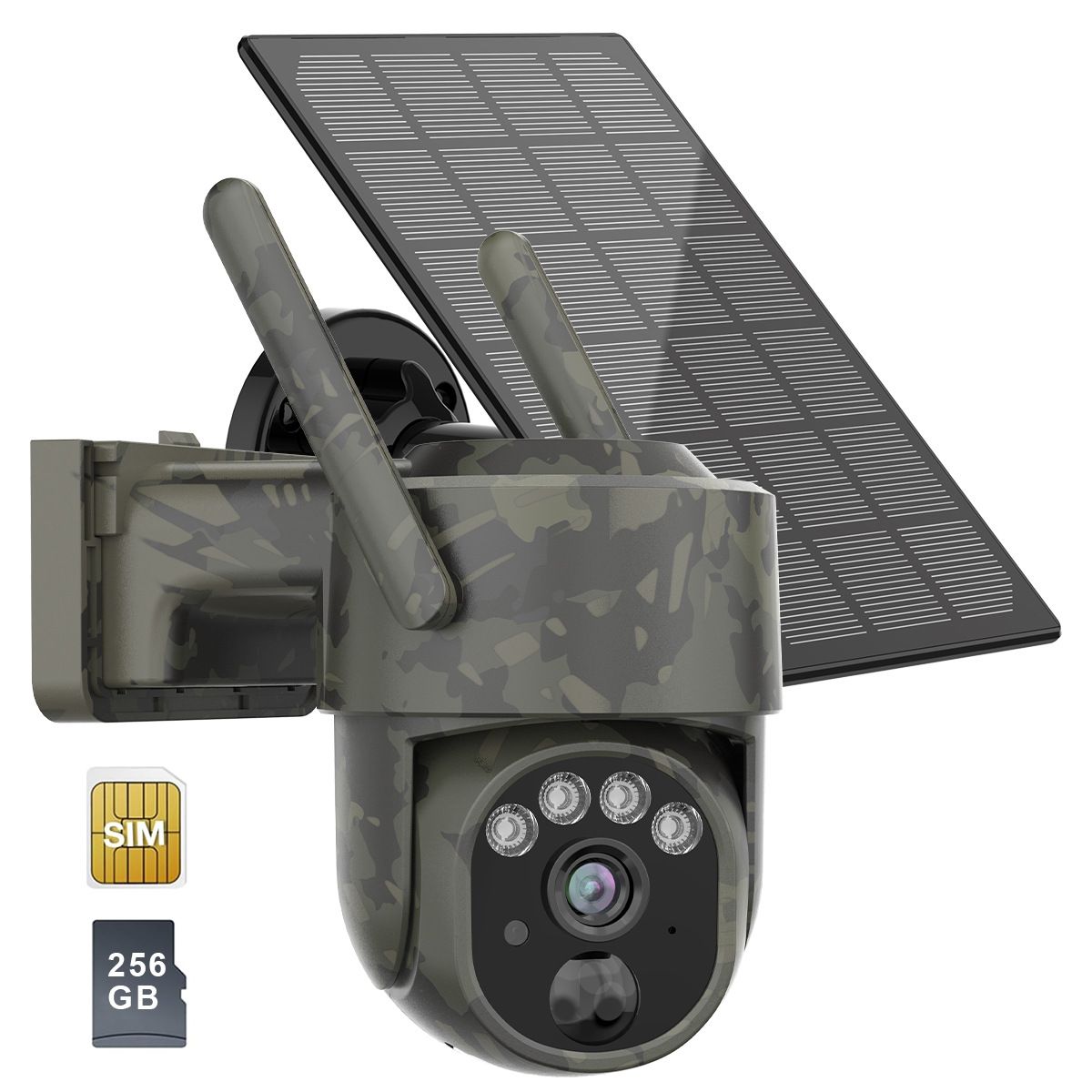 4G Solar Camouflage Hunting Surveillance Camera 360 Degree High Definition Indoor And Outdoor_desvips.com