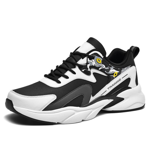 Spring And Autumn Youth Student Waterproof Leather Running Men's Non-Slip Travel Sports Casual Shoes_desvips.com
