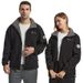 Premium Double-Layer Fleece Jacket For Men & Women - Warm Winter Windproof Reversible Stand Collar Coat With Zipper Closure (Black, Dark Grey)_desvips.com