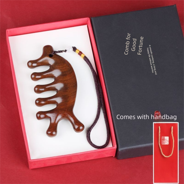 Mother's Day Mom, Practical Gift, Sandalwood Comb With Engraving, Graduation For Teacher, Birthday Gift Box_desvips.com