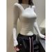 2025 New High-End Pure Cotton Long-Sleeve Slim Fit Yoga T-Shirt For Women, Beautiful Waist-Cinching Top_desvips.com