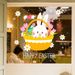 Easter Stickers Cartoon Easter Eggs Bunny Mall UV Window Decoration Electrostatic Glass Door Decals_desvips.com