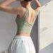 001 Sports Vest With Chest Pads, Yoga Wear, Camisole, Feminine Style, Wide Shoulder Straps, Running Fitness Top_desvips.com
