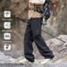 001 Outdoor Hiking Trekking Men Spring Autumn New Waterproof Cargo Elastic Waist Zipper Casual Long Pants_desvips.com