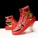 European Couple's Anime Co-branded Shiny Foreign Trade Hits, High-top Casual Sneakers, Thick Soled Shoes, Men's Shoes_desvips.com
