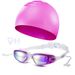 Adult Swimming Goggles Electroplated Swimming Goggles Waterproof, Anti Fog And Anti Ultraviolet Swimming Goggles Swimming Cap Nose Clip Earplugs_desvips.com
