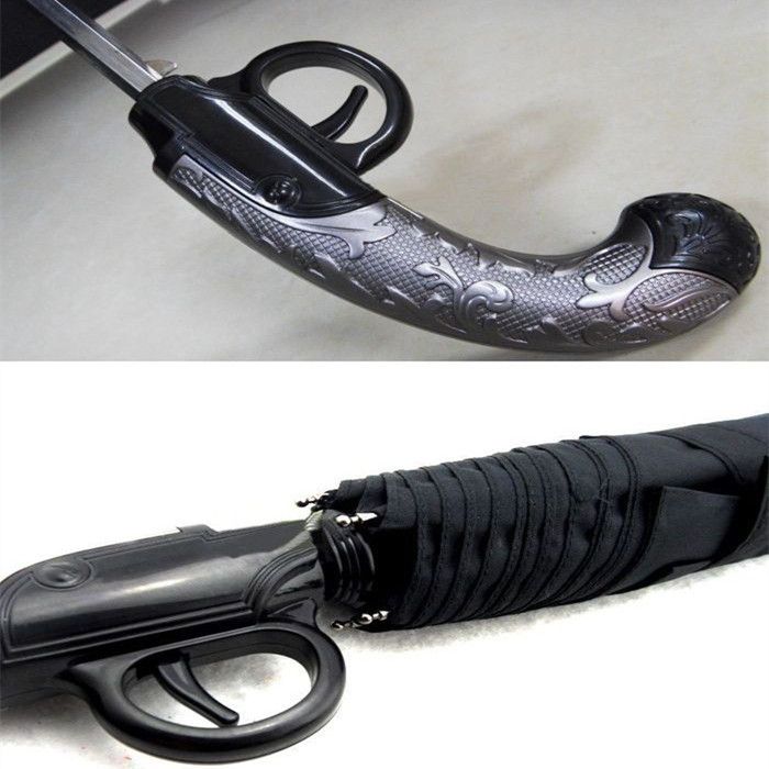 Sun And Rain Samurai Sword Gun Creative Personalized Umbrella, Gift Umbrella_desvips.com