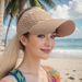 New Fish Scale Open-top Trendy Summer Sun Hat, Knitted Baseball Cap For Women Outdoor Sports, Marathon Hat_desvips.com
