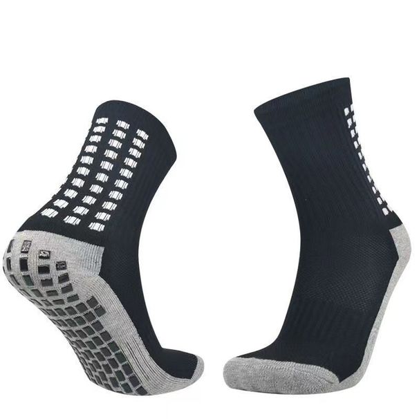 Soccer Socks Gray Thick Towel Bottom Football Socks Football Professional Sports Training Silicone Anti Slip Anti Friction Mid Tube Socks_desvips.com