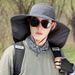 Men's Wide Brim Fishing Hat With Neck Flap - UPF 50+ Sun Protection & Breathable Design For Summer Outdoor Activities_desvips.com