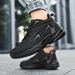 Autumn New Basketball Fashion Leather Dad Student Practical Sports Thick Sole Running Shoes_desvips.com