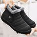 Women's Winter New Couple Snow Padded Thickened Cotton Boots Warm Casual Flat Shoes_desvips.com