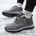 Northeast Large For Women Winter Fleece-Lined Warm Mom Men Leather Surface Waterproof Non-Slip Walking Shoes Middle-Aged_desvips.com