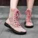 Summer Mesh Couples Womens Pink Boot Breathable Mens Ankle Boots Fashion Casual High Top Shoes Men Big Size 48 250530_desvips.com