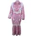 Women'S Autumn New Bohemian Printed Top Mid-Length Covered Arm Skirt Suit for Women_desvips.com