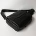 Black Leather Chest Bag Youth Outdoor Sports Business Casual Fashion All-Matching Vertical Top Layer Cowhide Pure Color_desvips.com
