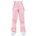for Men And Women Winter Outdoor Windproof Water-Resistant Warm Thickened Snowboard Snow Ski Bib Pants_desvips.com